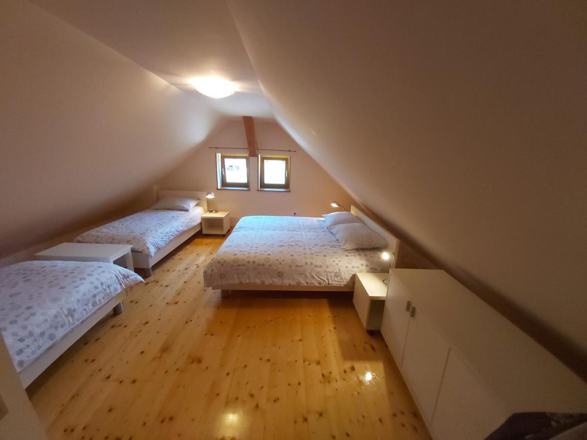 Pocitniska Hisa Pri Kustrcu Apartment Grahovo ob Baci Exterior photo